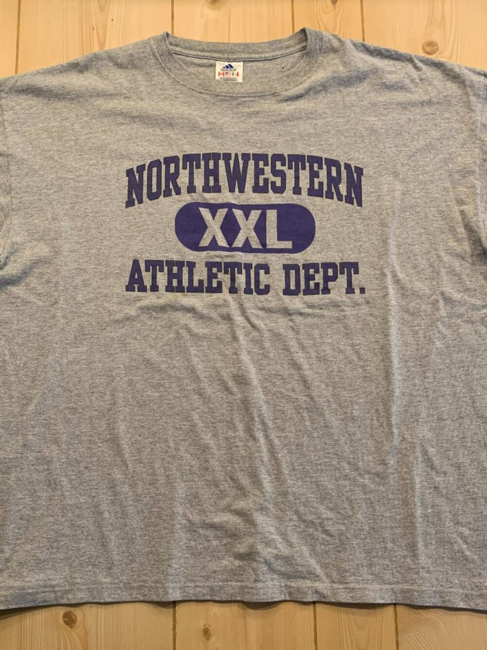Vintage Y2K Adidas Northwestern University Athletic Department Dept T-Shirt XXL